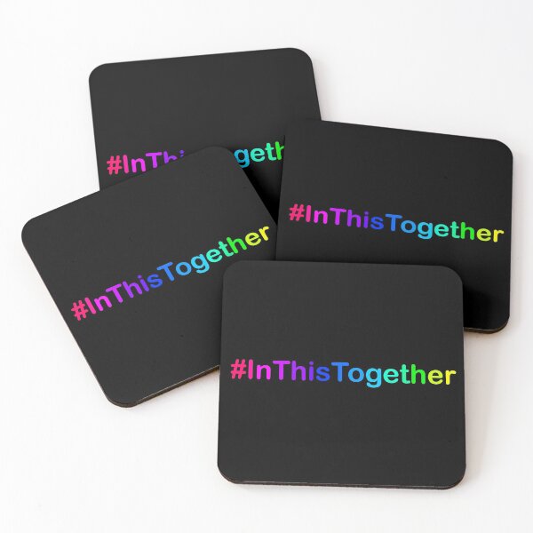 Item preview, #InThisTogether Rainbow - Black designed and sold by InspiraPower.
