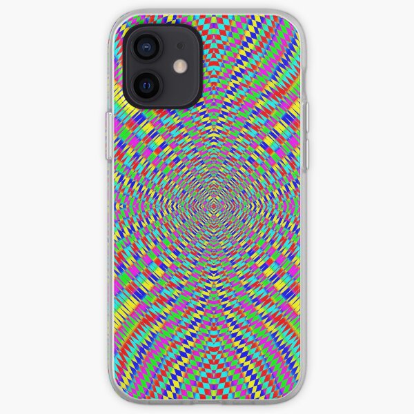 Optical illusion, Concentric Circles, Geometric Art - концентрические круги iPhone Soft Case