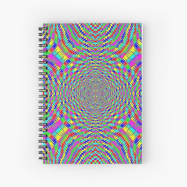 Optical illusion, Concentric Circles, Geometric Art - концентрические круги Spiral Notebook