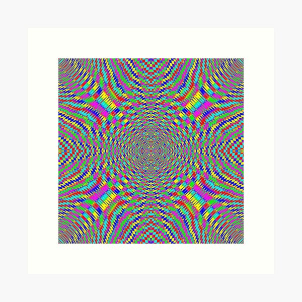 Optical illusion, Concentric Circles, Geometric Art - концентрические круги Art Print