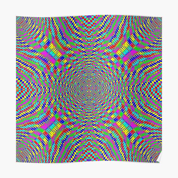Optical illusion, Concentric Circles, Geometric Art - концентрические круги Poster