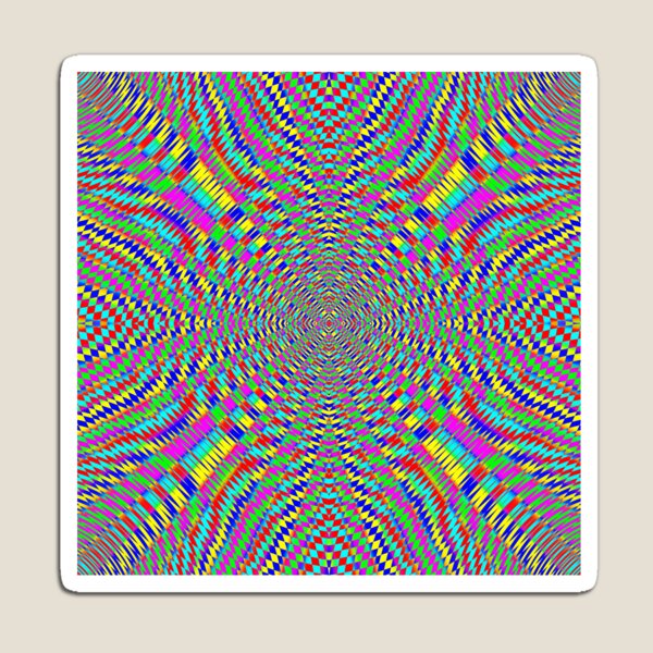 Optical illusion, Concentric Circles, Geometric Art - концентрические круги Magnet