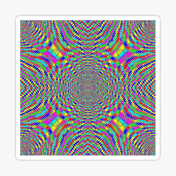 Optical illusion, Concentric Circles, Geometric Art - концентрические круги Sticker