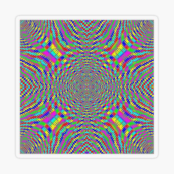Optical illusion, Concentric Circles, Geometric Art - концентрические круги Transparent Sticker