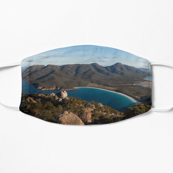 Sunset Panorama Wineglass Bay Flat Mask