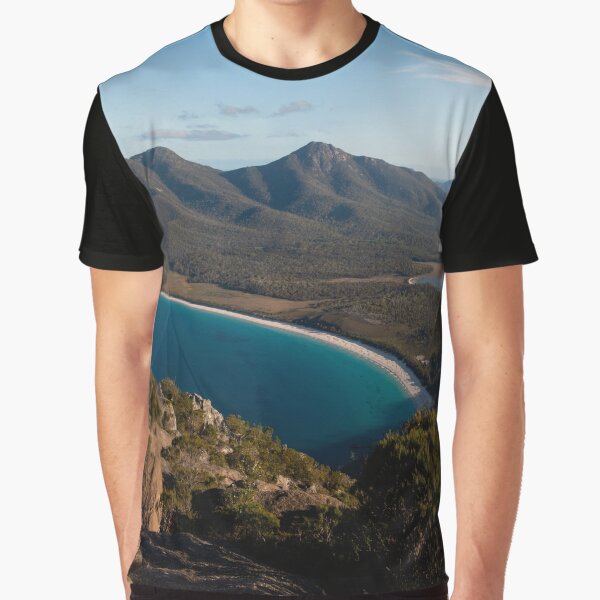 Sunset Panorama Wineglass Bay Graphic T-Shirt