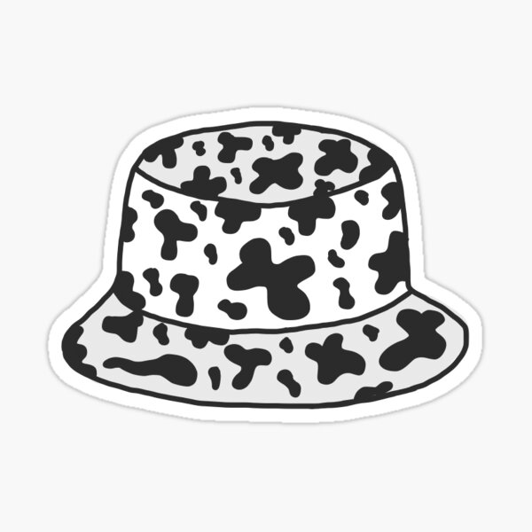 Purple Bucket Stickers Redbubble - cow bucket hat roblox