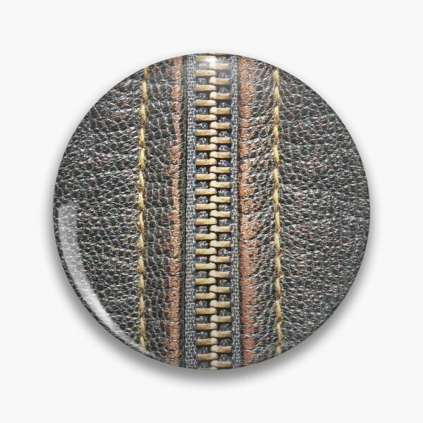 Item preview, Metal zipper on a black leather taken closeup. designed and sold by IaroslavB.