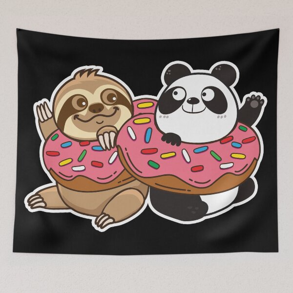 Item preview, Sloth Panda Donut designed and sold by plushism.