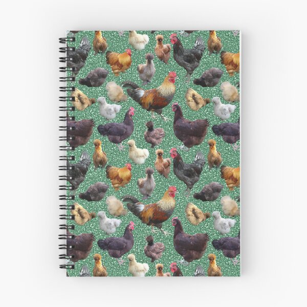 Item preview, Backyard Chickens on Green Glitter designed and sold by StandoutSilkies.