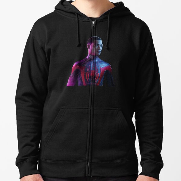 Miles Morales Adolescents Pull Garçons Enfants Sweat À Capuche Zippé Anime Spiderman Pull Pulls Confortables Pull À Capuche Vengeurs À Capuche Coupe-vent Survêtements Unisexes,Black-XS//115~120cm
