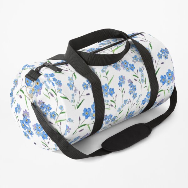 blue forget me not pattern Duffle Bag