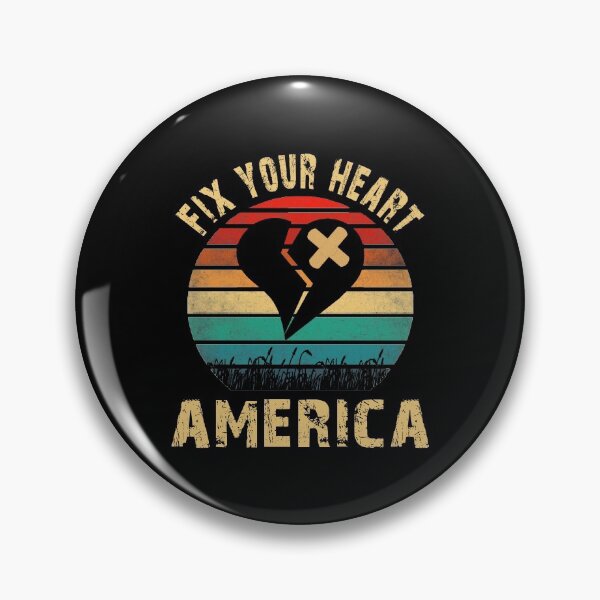 Item preview, Fix Your Heart America Retro Vintage T Shirt designed and sold by AnimaLovers.