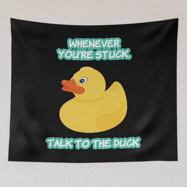 Item preview, Funny Programmer Talk To The Duck design designed and sold by jakehughes2015.
