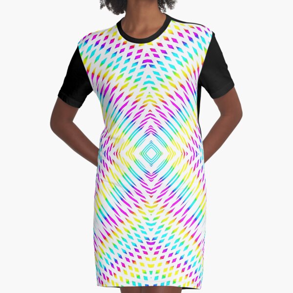 Visual arts, Optical illusion, Concentric Circles, Geometric Art, - концентрические круги Graphic T-Shirt Dress