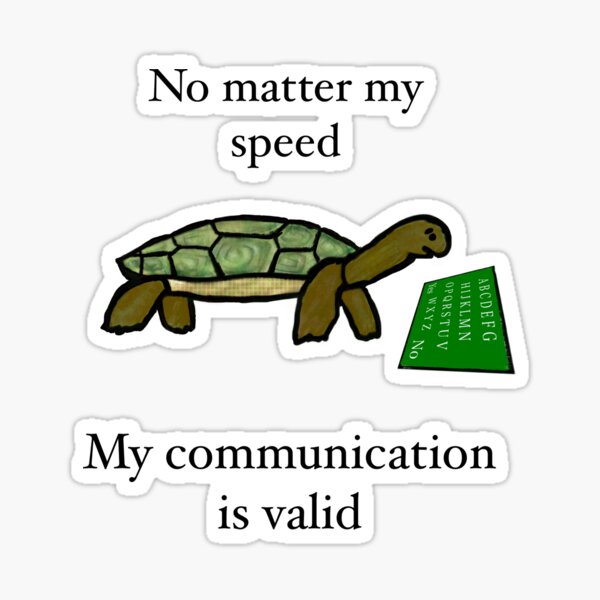 Item preview, AAC turtle designed and sold by AACknowledge.