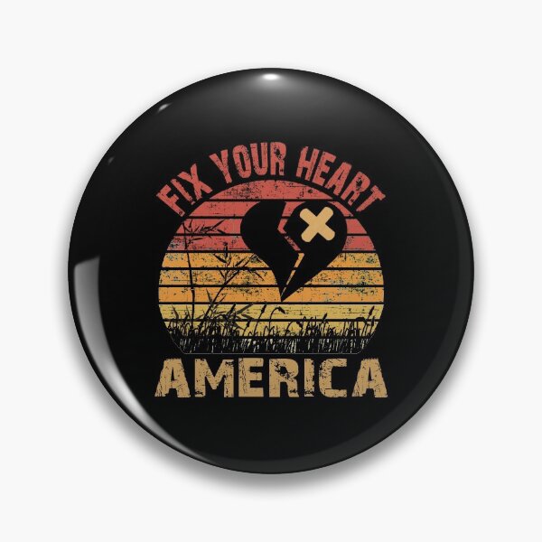 Item preview, Fix Your Heart America Retro Vintage designed and sold by AnimaLovers.