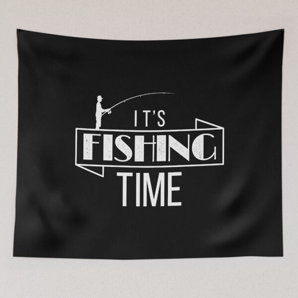 Item preview, Funny Fishing It's Fishing Time Distressed Graphic graphic designed and sold by jakehughes2015.