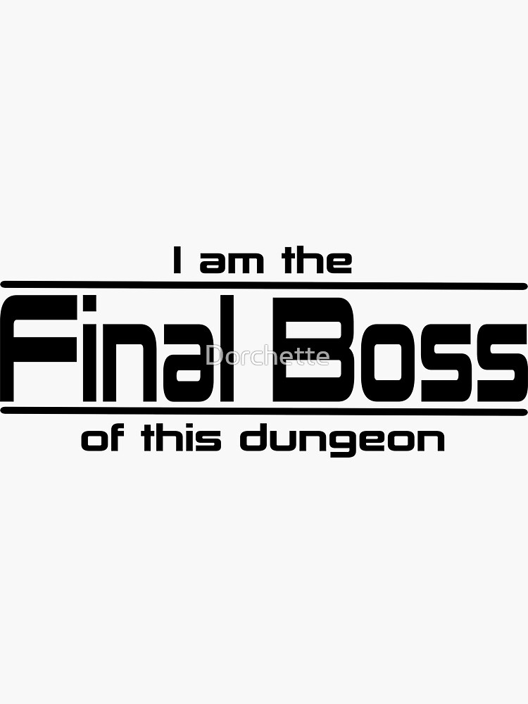 "Final Boss" Sticker for Sale by PantherLilyz Redbubble