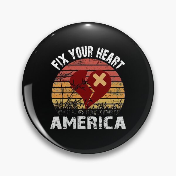 Item preview, Fix Your Heart America Retro Vintage TShirt designed and sold by AnimaLovers.