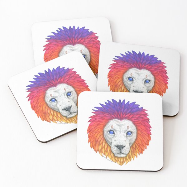 Item preview, Cute Rainbow Mane Lion Head designed and sold by PeachyPencil.