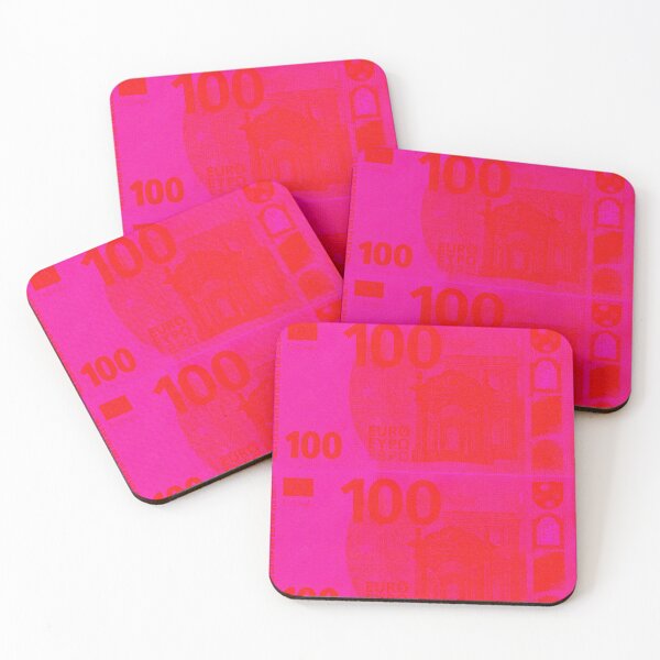 Item preview, Bright Pink and Red European Euro Banknote Bill Cash Coin Currency designed and sold by Plastic Memory Archive.