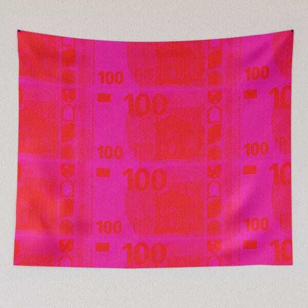 Item preview, Bright Pink and Red European Euro Banknote Bill Cash Coin Currency designed and sold by Plastic Memory Archive.