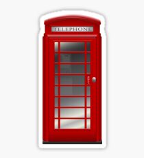 London Red Phone Booth Box Sticker