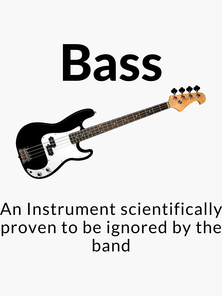 "Definition of a Bass" Sticker by yvonpierre Redbubble