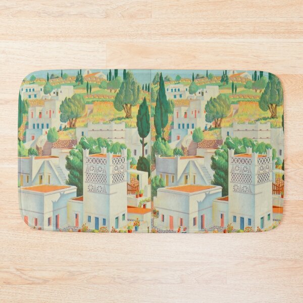Item preview, Ile Androus Grece vintage travel poster designed and sold by stickart-marek.