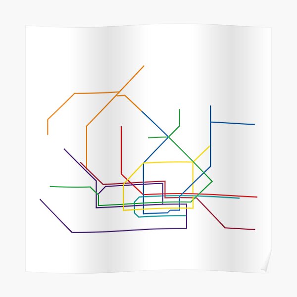 Hamburg Rail Map Poster