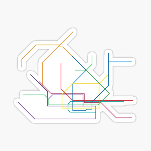 Hamburg Rail Map Sticker