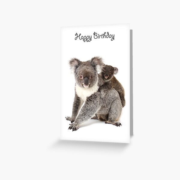 Item preview, A koala Happy Birthday 1P designed and sold by Gerry Pearce.