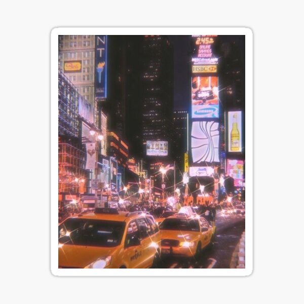 New York City Bling Aesthetic Sticker By Ehillenbrand Redbubble