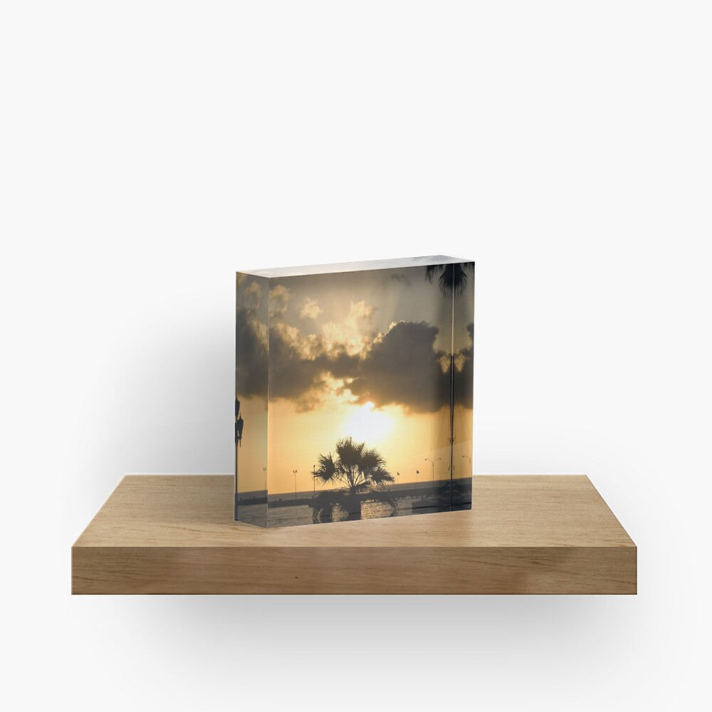 Aruba Caribbean sunset Acrylic Block