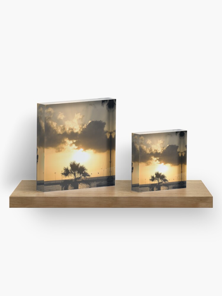 Alternate view of Aruba Caribbean sunset Acrylic Block
