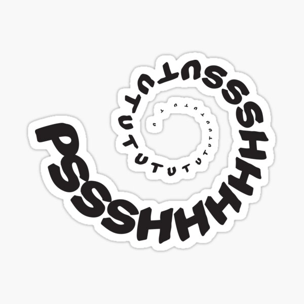 PSHHSUTUTU - Turbo Dose Boost Noise JDM Window Sticker / Tee - Black Sticker