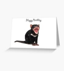 A Tasmanian Devil birthday card 3L Greeting Card