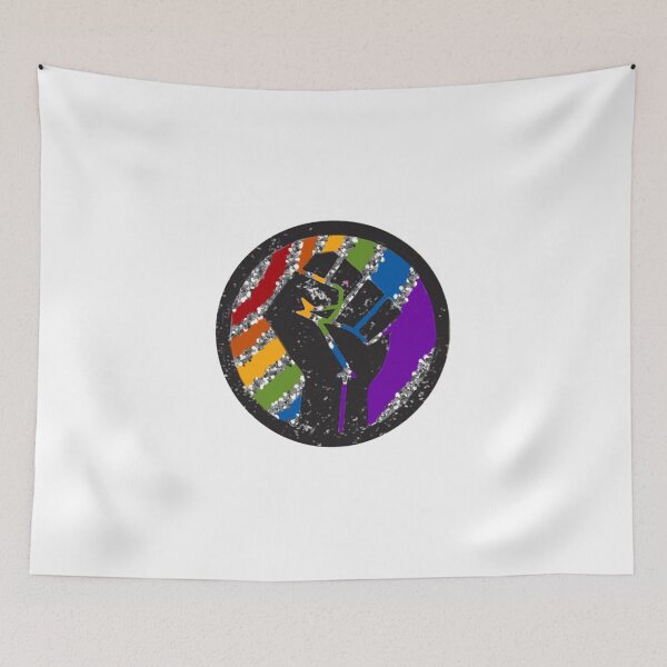 Item preview, Pride Black Lives Matter Logo (rainbow) designed and sold by Brooke-da.