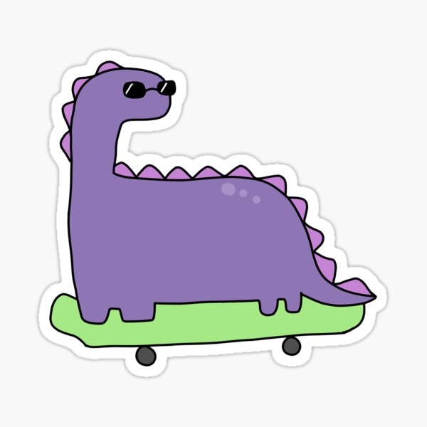 Skateboarding Dino Stickers – Silveraze Co.