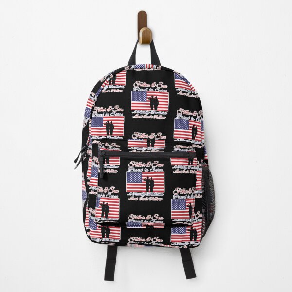 Item preview, Proud to Serve Military Family Tradition Father and Son Saluting US Flag designed and sold by MadMando.