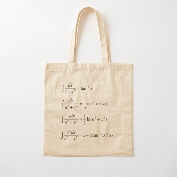 #Integrals #Math #Calculus #Mathematics Integral Function Equation Formula Cotton Tote Bag