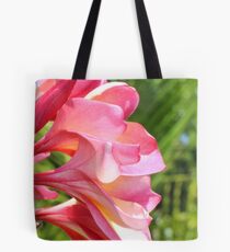 Frangipanis (Tri-colour) foliage background Tote Bag