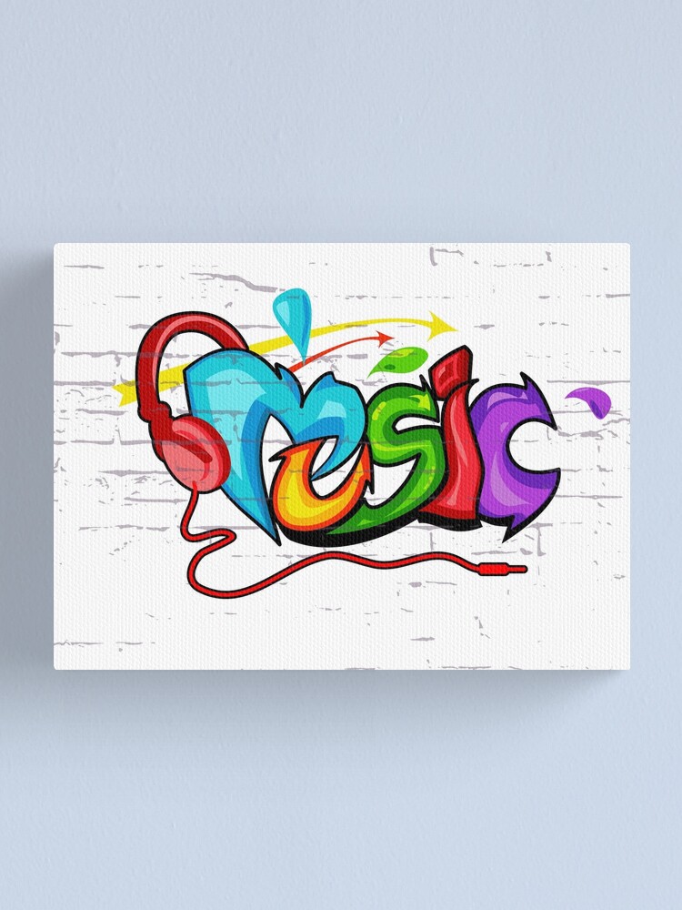 "Graffiti Music" Canvas Print for Sale by Seemoretees Redbubble