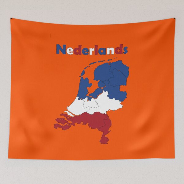 Item preview, Netherlands Map with Flag Colors designed and sold by InVisibleColors.