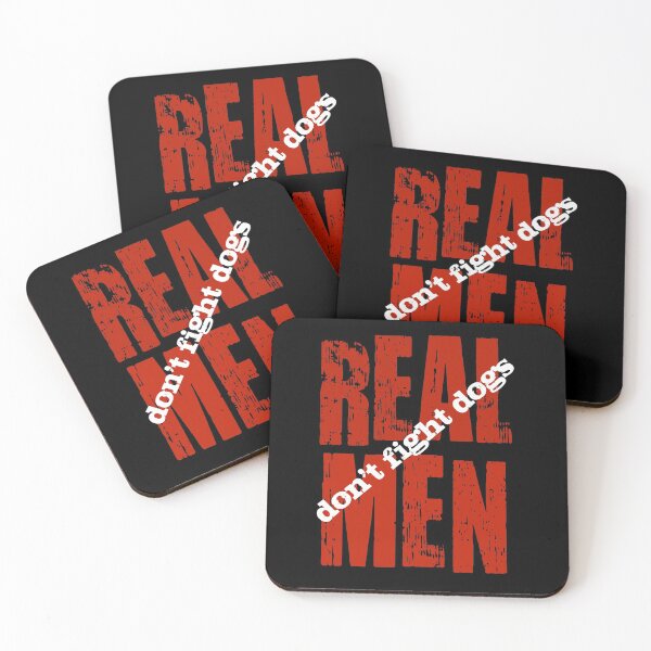 Item preview, REAL MEN don't fight dogs designed and sold by Kristina Gale.
