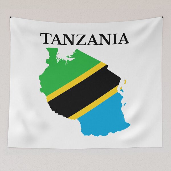 Item preview, Tanzania Map Flag designed and sold by marosharaf.