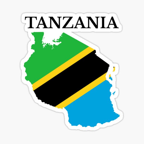 Item preview, Tanzania Map Flag designed and sold by marosharaf.