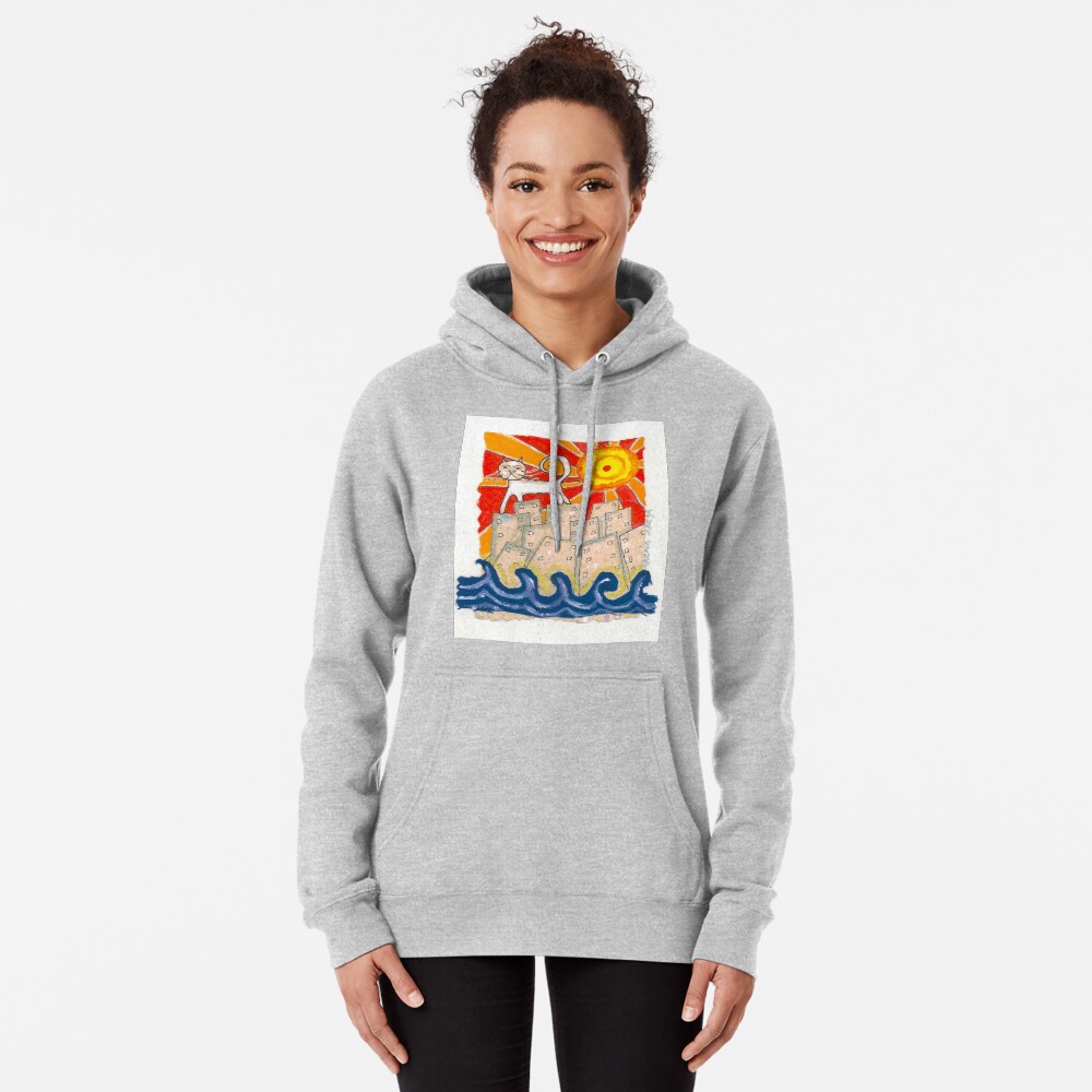 Gato en la ciudad Pullover Hoodie