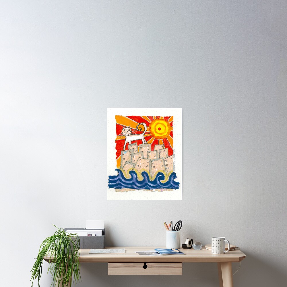 Gato en la ciudad Poster